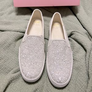 Kate Spade Keds Triple Decker Glitter Slip-Ons